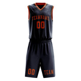Custom Blue Orange Basketball Set
