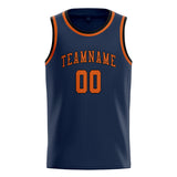 Custom Blue & Orange Colors Design Sports Basketball Jersey