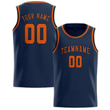 Custom Blue & Orange Colors Design Sports Basketball Jersey