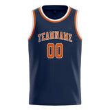 Custom Blue & Orange Colors Design Sports Basketball Jersey