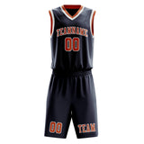 Custom Blue Orange Basketball Set