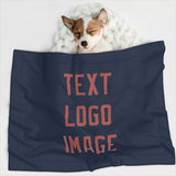 Custom Blue Copper Rose Pet Blanket
