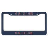 Custom Blue Copper Rose License Plate Frame
