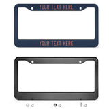 Custom Blue Copper Rose License Plate Frame