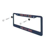 Custom Blue Copper Rose License Plate Frame
