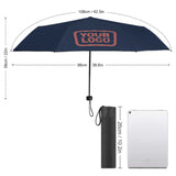 Custom Blue Copper Rose Automatic Umbrella
