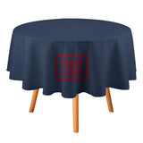 Custom Blue Crimson Red Round Table Cloth