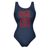 Custom Blue Crimson Red Swimsuit