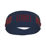 Custom Blue Crimson Red Sports headband