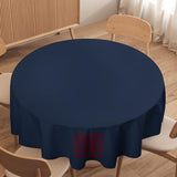 Custom Blue Crimson Red Round Table Cloth