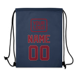 Custom Blue Crimson Red Drawstring Bag