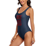 Custom Blue Crimson Red Swimsuit
