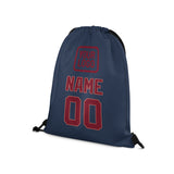 Custom Blue Crimson Red Drawstring Bag