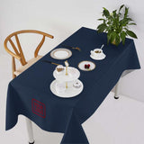 Custom Blue Copper Rose Square Table Cloth