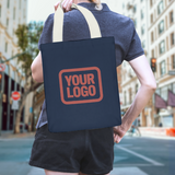 Custom Blue Crimson Red Canvas Tote Bag