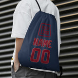 Custom Blue Crimson Red Drawstring Bag