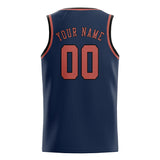 Custom Blue & Copper Rose Colors Design Sports Basketball Jersey