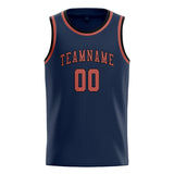 Custom Blue & Copper Rose Colors Design Sports Basketball Jersey