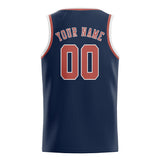 Custom Blue & Copper Rose Colors Design Sports Basketball Jersey