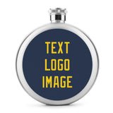 Custom Blue Gold Hip Flask