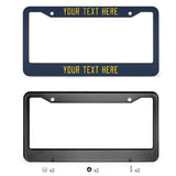 Custom Blue Gold License Plate Frame