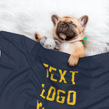 Custom Blue Gold Pet Blanket