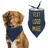 Custom Blue Gold Pet Scarf