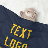 Custom Blue Gold Pet Blanket