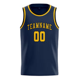 Custom Blue & Gold Colors Design Sports Basketball Jersey