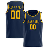 Custom Blue & Gold Colors Design Sports Basketball Jersey
