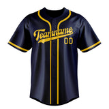 Custom Blue & Gold Colors Design Sports Baseball Jersey