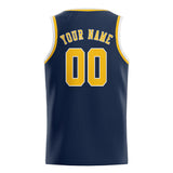 Custom Blue & Gold Colors Design Sports Basketball Jersey