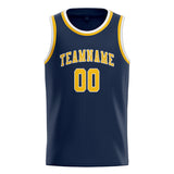 Custom Blue & Gold Colors Design Sports Basketball Jersey