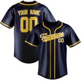 Custom Blue & Gold Colors Design Sports Baseball Jersey
