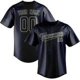 Custom Navy & Olive Colors Design Sports Baseball Jersey