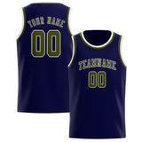 Custom Navy & Olive Colors Design Sports Basketball Jersey
