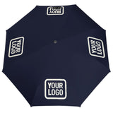 Custom Navy Cream Automatic Umbrella
