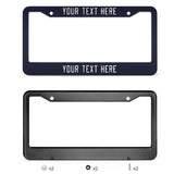 Custom Navy Cream License Plate Frame