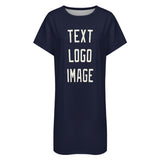 Custom Navy Cream Nachthemd