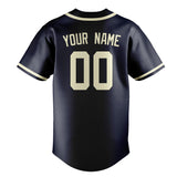 Custom Navy & Cream Colors Design Sports Baseball Jersey