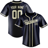 Custom Navy & Cream Colors Design Sports Baseball Jersey
