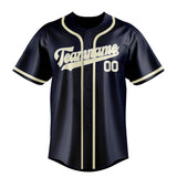 Custom Navy & Cream Colors Design Sports Baseball Jersey