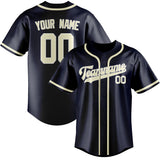 Custom Navy & Cream Colors Design Sports Baseball Jersey