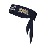 Custom Navy Light Khaki Headband