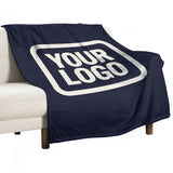 Custom Navy Cream Blanket