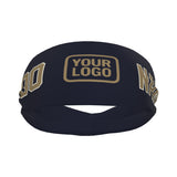 Custom Navy Light Khaki Sports headband