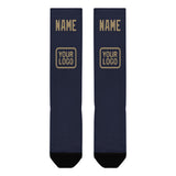 Custom Navy Light Khaki Knee-High Sock