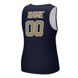 Custom Navy Light Khaki Men's Tank Top