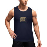 Custom Navy Light Khaki Men's Tank Top