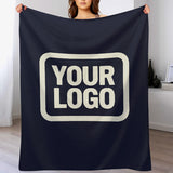Custom Navy Cream Blanket